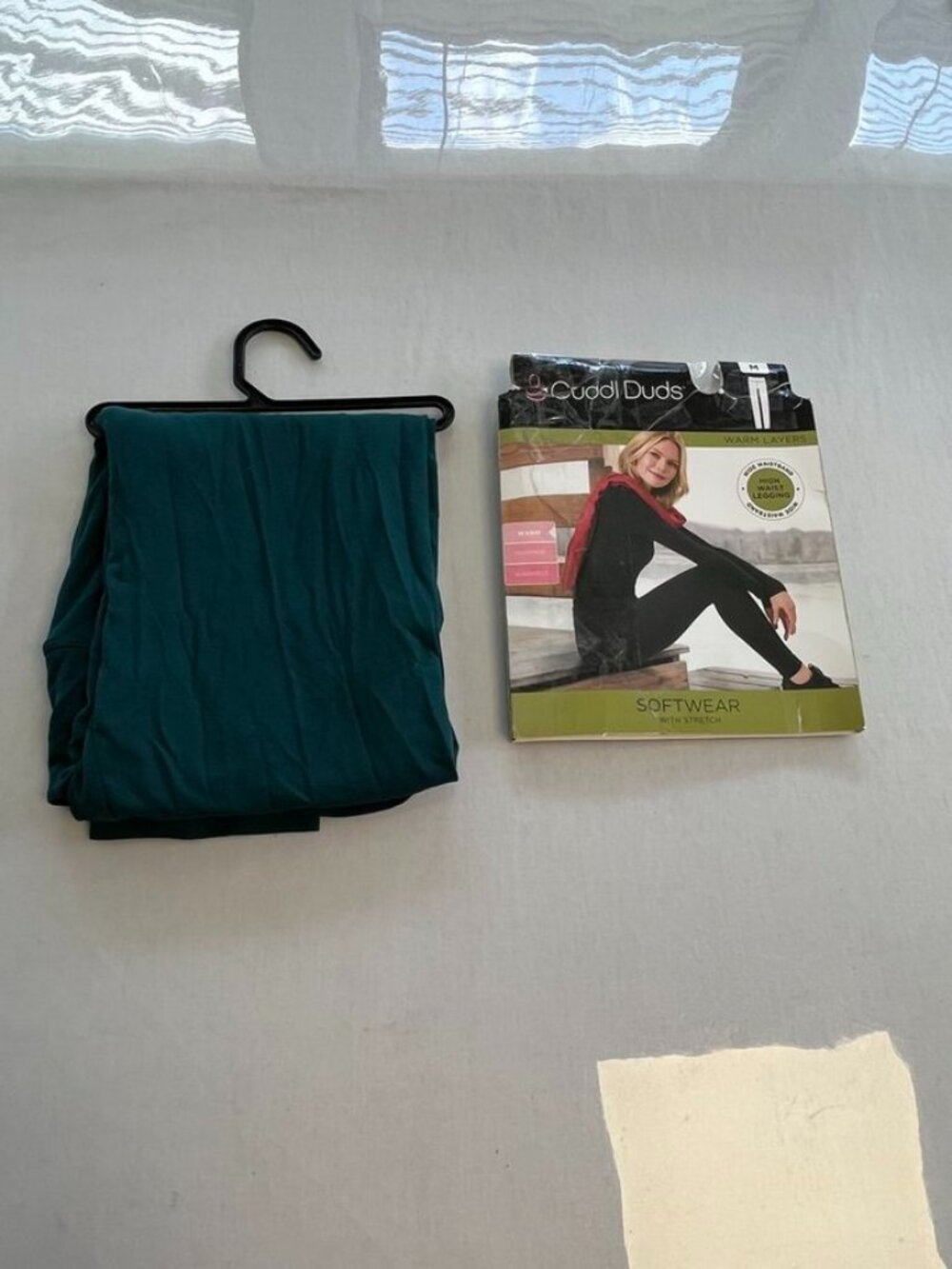 Cuddl Duds Softwear Stretch High Waist Leggings Dark Green Medium NWT - Picture 2 of 12